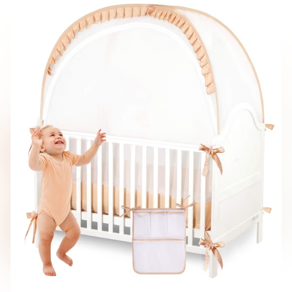 Baby Safety Crib Tent Pop Up Mosquito Net Nursery Bed Canopy Netting Cover NEW